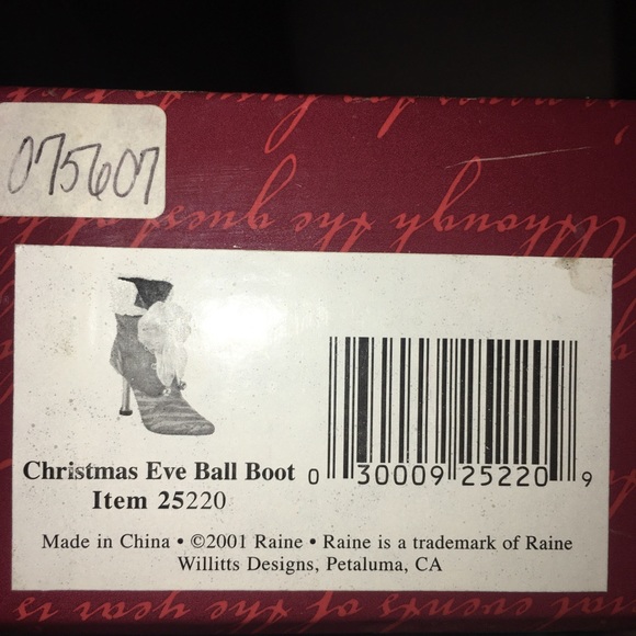 Just the right shoe by raine Christmas Eve ball boot item 25220 NWB - Picture 13 of 13